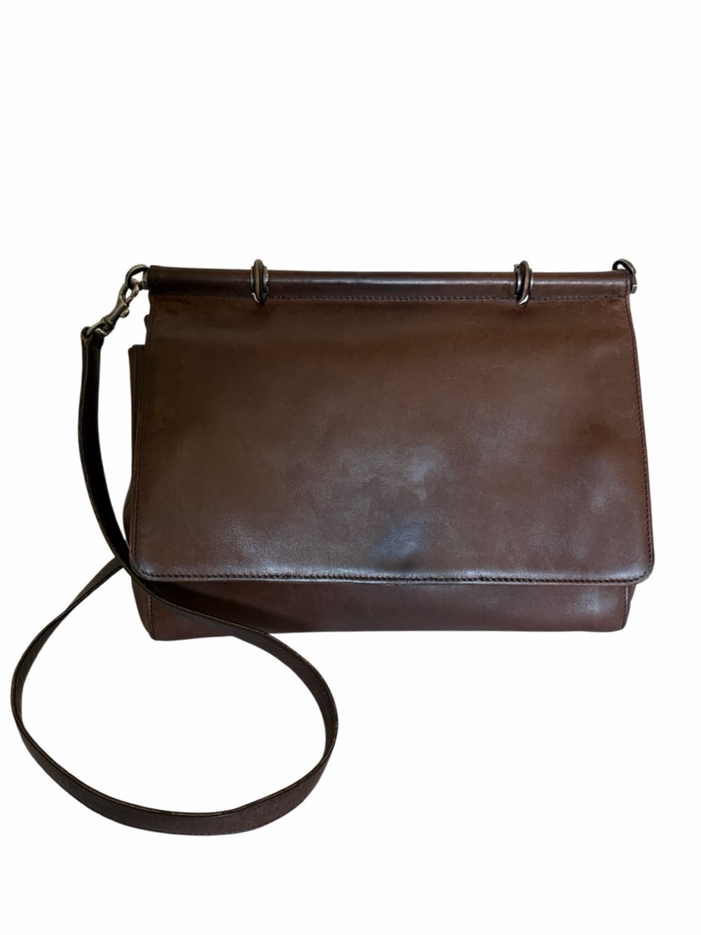 RARE 1999 Vintage Coach Whitney Satchel 9185 Dark Brown Crossbody Purse Y2K
